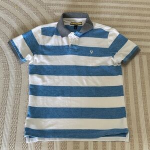 Mens medium prince & fox polo striped pit 20 length 28